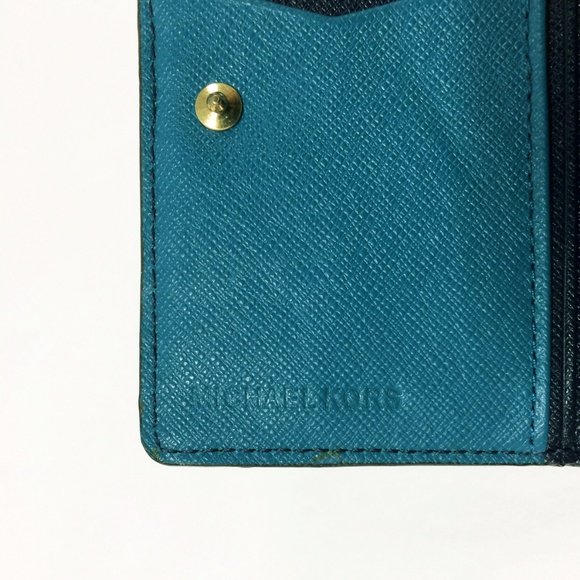 Michael by Michael Kors Color Block Navy Blue Wallet - Picture 6 of 9